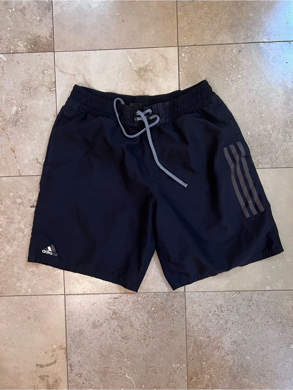adidas Navy-Black Men's Performance Shorts with 3-Stripes